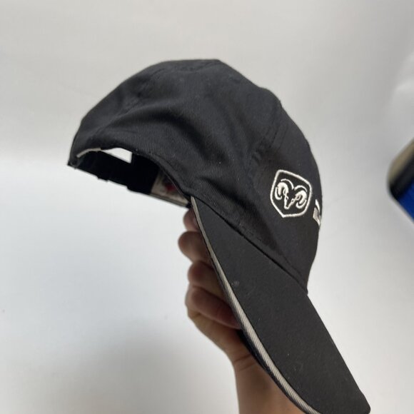 Y2K Dodge Hat Cap Strap Back Black Ram Logo Tribal Choko Motorsports Adjustable - Picture 10 of 14